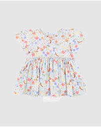 Fox & Finch - Songbird Print Overlay Dress - Babies