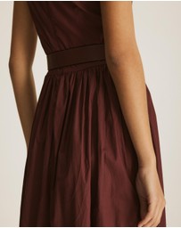 Atmos&Here - Mia Belted Poplin Maxi Dress