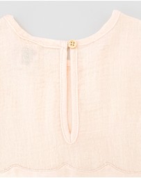 WITH LOVE FOR KIDS - Cotton Muslin Lace Top - Babies - Kids