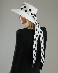 Morgan & Taylor - Francesca Racewear Droop Hat in White