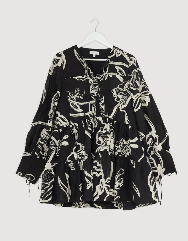 Revibe - Repaired Shona Joy Lila Tiered Mini Dress - AU 10