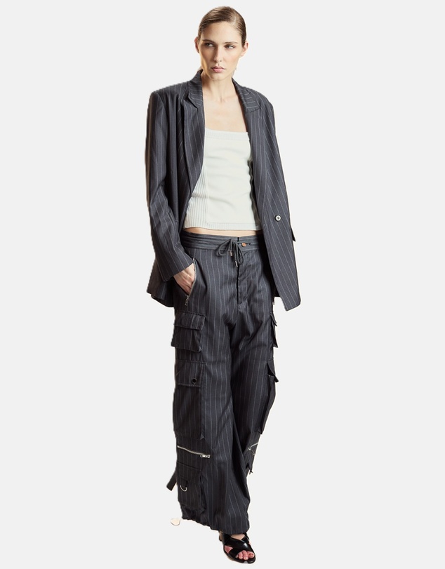 Cynthia Rowley - Pinstripe Oversized Jacket