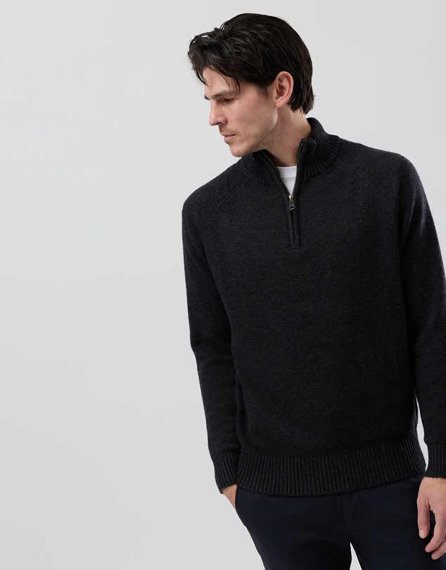 Wayver - Half Zip Wool Blend Knit