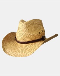 Jacaru - Jacaru 1818F Straw Cowboy Hat with Croc Band