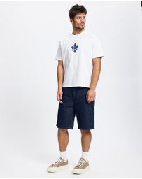 S Double - Emb 5 Pocket Shorts