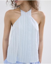 M.N.G - Striped Crossover Top