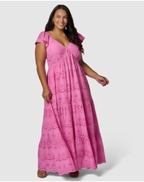 Something 4 Olivia - Violet Broderie Maxi Dress