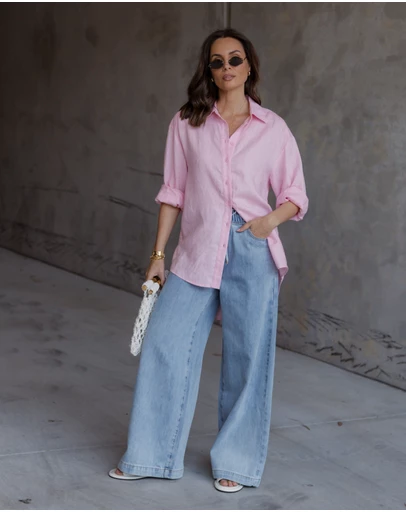 ALEXANDRA - Dune Shirt Light Pink