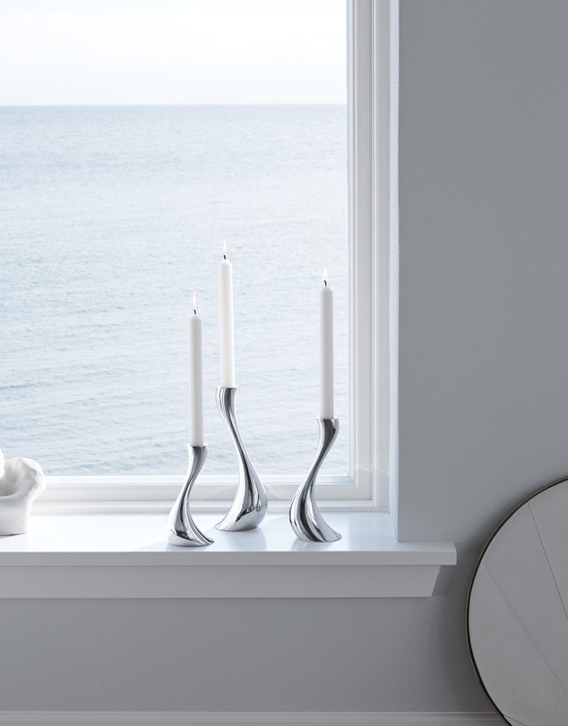 Georg Jensen - Cobra Candleholder Set with Candles