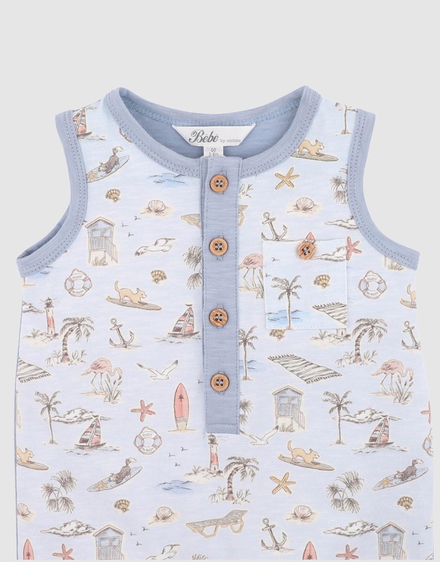 Bebe by Minihaha - Max Print Puppy Romper - Babies