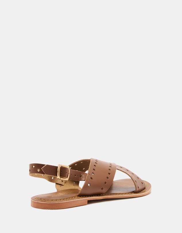 Just Because - Malita Leather Slingback Sandals