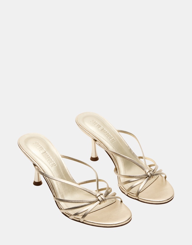 Steve Madden - Edna Champagne Leather Heels