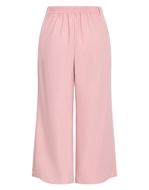 City Chic - Plus size Imogen Lined Wide Leg Pant - baby pink