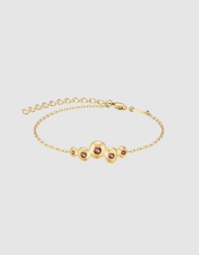 Rosefield - Mocha Crystal Gold-Tone Bracelet