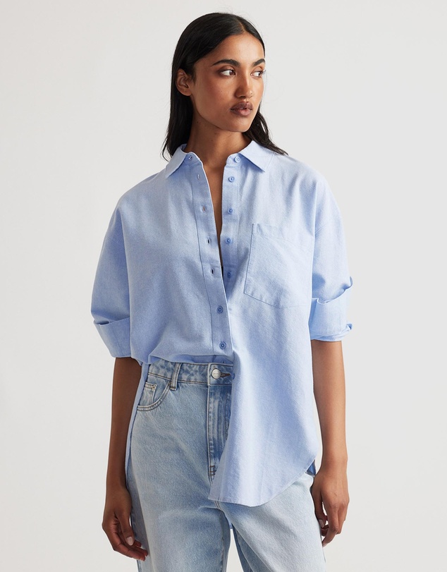 Decjuba - Heather Oxford Oversized Shirt
