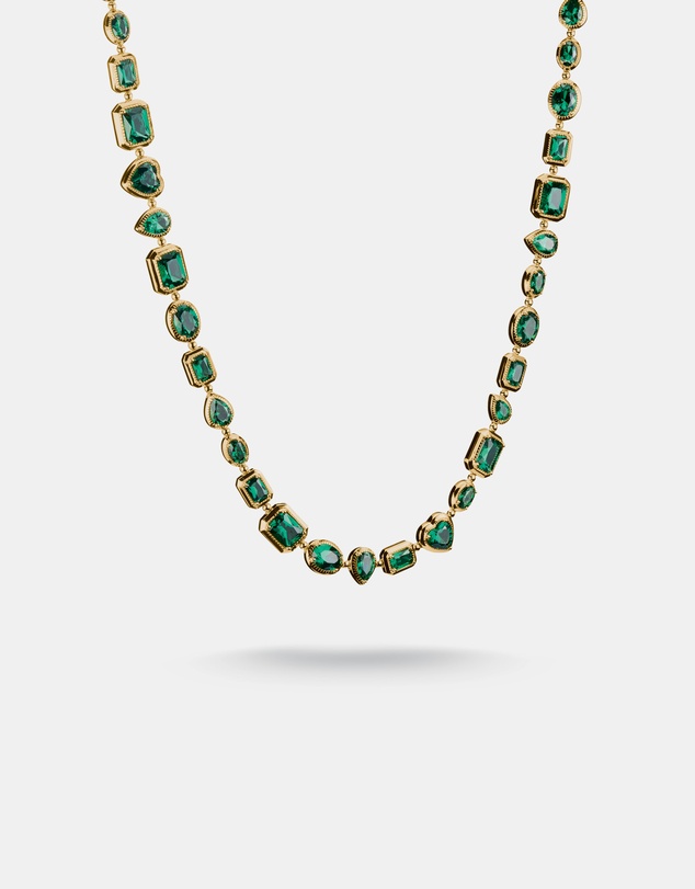 THOMAS SABO - THOMAS SABO Elyndra Necklace with Green Stones