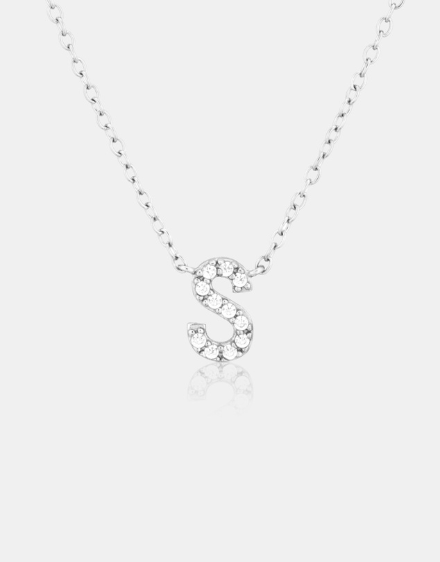 The Silver Collective - A-Z Letter Necklace - S
