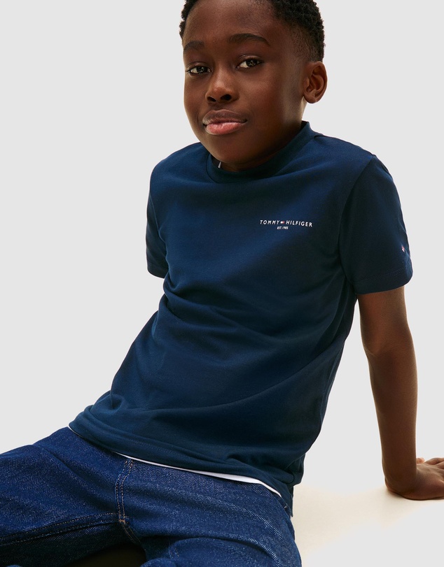 Tommy Hilfiger - Unisex Logo Crew Neck T-Shirt - Kids