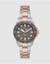 Fossil - Fossil Blue Dive Two Tone Analogue Watch