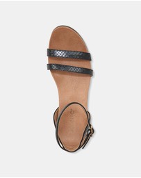 Vionic - Orlanda Wedge Sandal - Black Pearl Snake