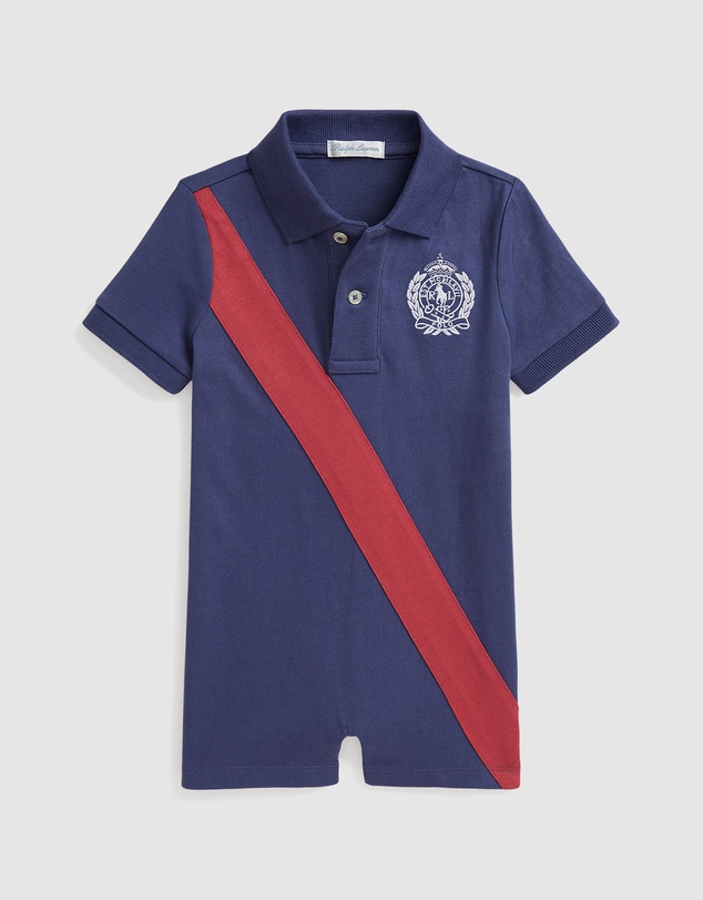 Polo Ralph Lauren - Crest Cotton Jersey Polo Shortalls - Babies