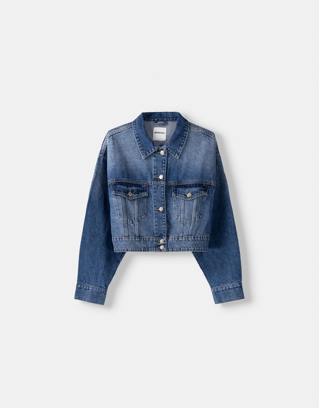 Bershka - Cropped Denim Jacket