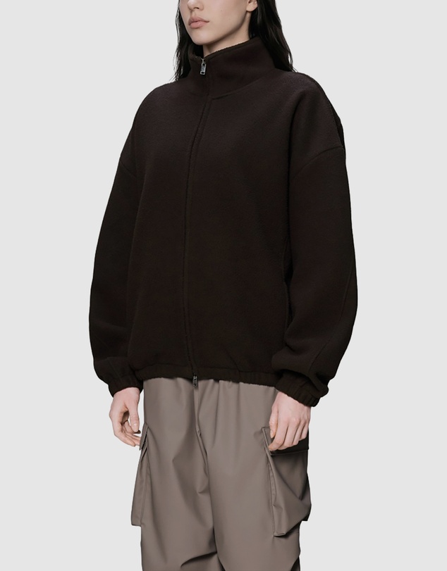 RAINS - Women's Fleece Zip Jacket Bark