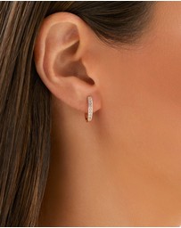Michael Hill - Huggie Earrings with 0.25 Carat TW of Diamonds in 10kt Rose Gold