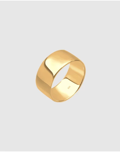 Elli Jewelry - Ring Stacking 925 Sterling Silver Gold-Plated