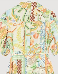 Revibe - Repaired AERE Lana Midi Shirt Dress - AU 18