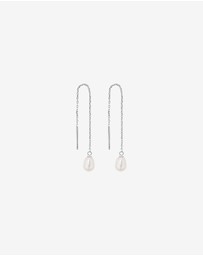 Michael Hill - 6mm Threader Earrings with Cultured Freshwater Pearls in Sterling Silver