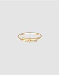 Elli Jewelry - Ring Wrap Design Twisted Basic in 925 Sterling Silver Gold Plated