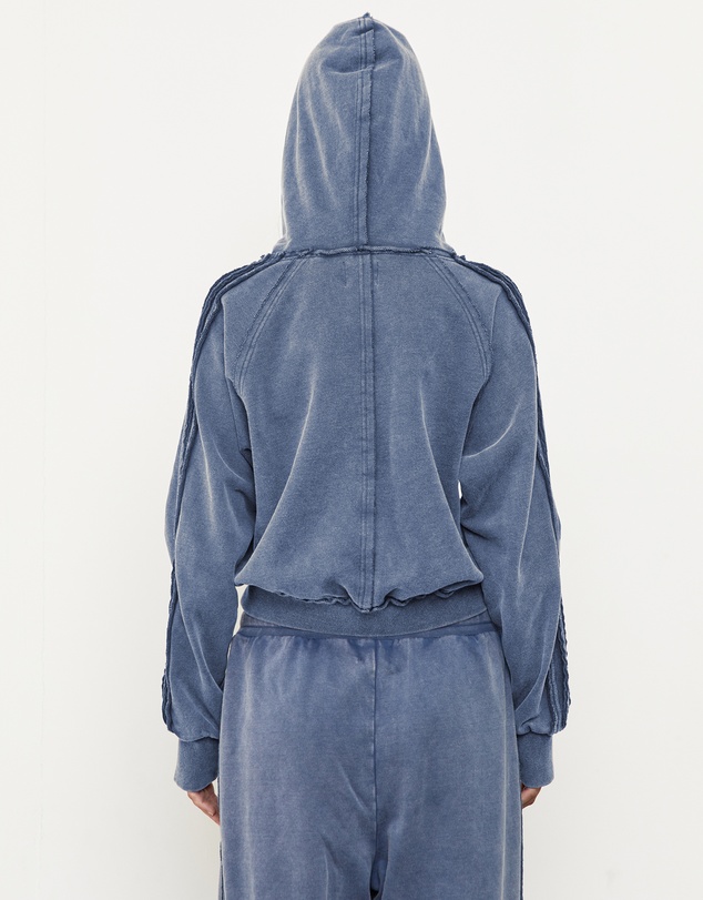 Pinky & Kamal - Acid Wash Zip Up Hoodie