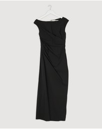 Revibe - Repaired Shona Joy Campbell Off Shoulder Maxi Dress - AU 10