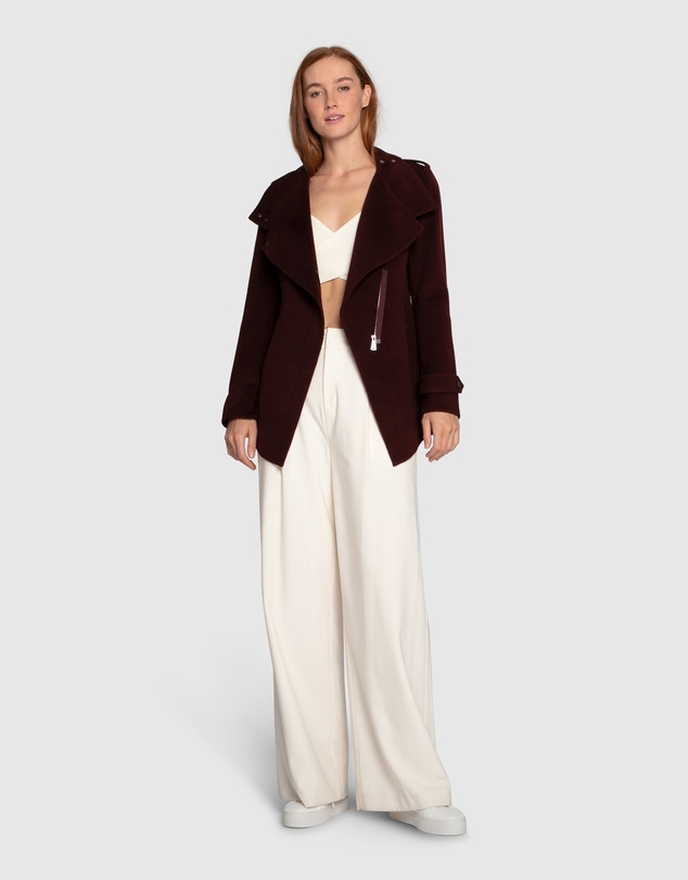 Belle & Bloom - Bad Girl Wool Blend Moto Coat