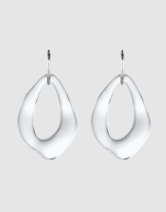 Elli Jewelry - Translucent Resin Pendant Hoops in 925 Sterling Silver