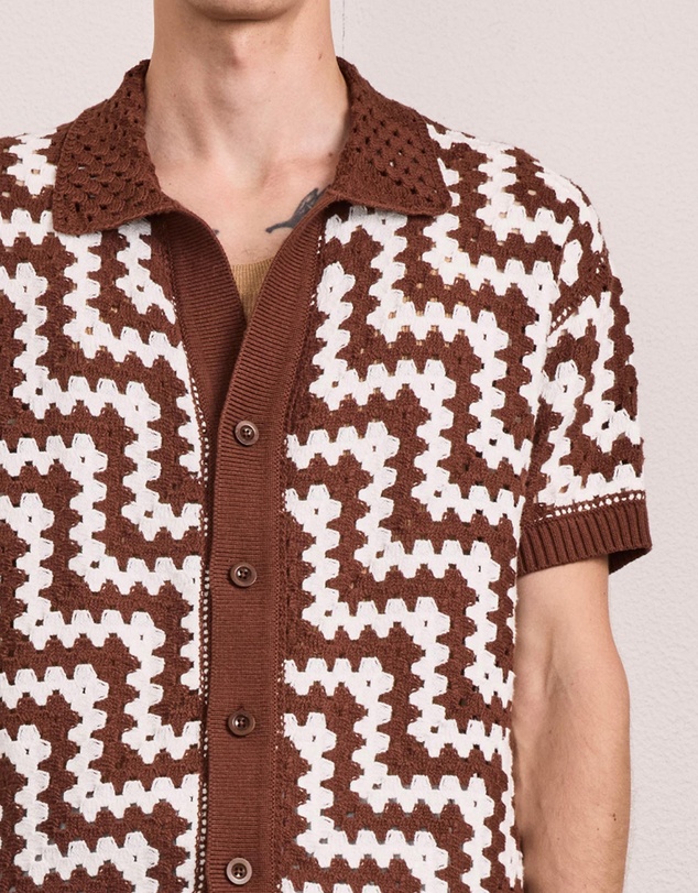 Frescobol Carioca - Pinto Cotton Crochet SS Cardigan