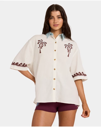 Billabong - Womens Surf Cowgirl Short Sleeve Shirt