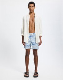 Camilla - Mid Length Boardshorts With Elastic Waist