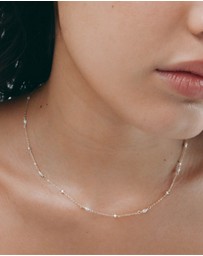 SAINT VALENTINE - Stars & Moons Necklace - Silver