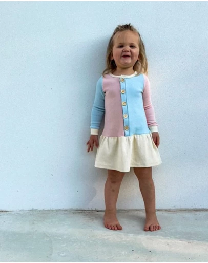 WITH LOVE FOR KIDS - Basics Long Sleeve Dress - Kids