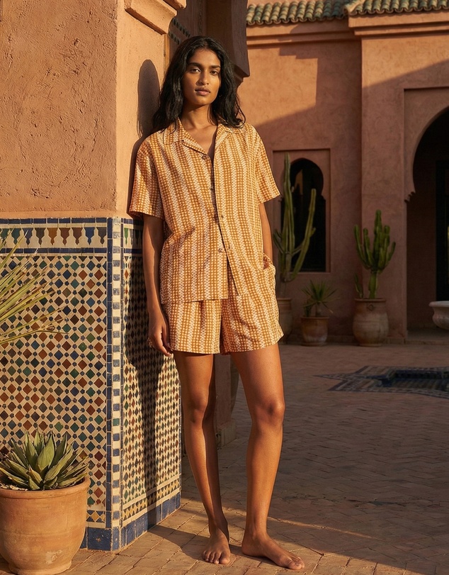 THE TALES - The Tales Retro Daisy Crepe Camp Shirt