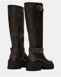 Steve Madden - Brigade Brown Distressed Boots