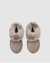 EVERAU - Australian Shepherd Ugg Kids Homey Slipper Cow Suede Upper House Shoes