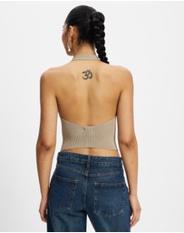 Jaded London - Button Knit Halter Top