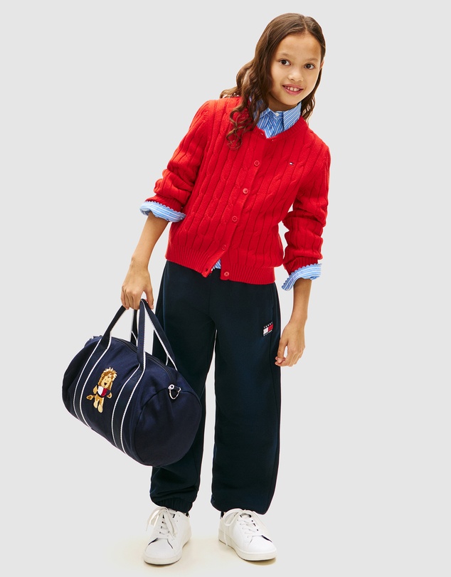 Tommy Hilfiger - Heritage Flag Logo Cuffed Drawstring Joggers - Kids