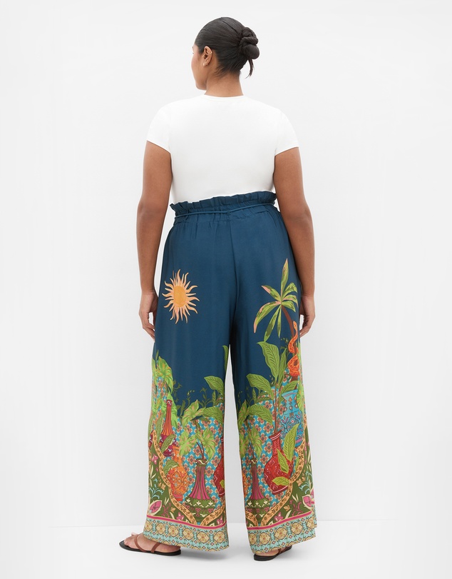 City Chic - Fools Paradise Print Wide Leg Pant