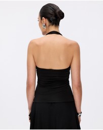Minima Esenciales - Hazel Halter Neck Jersey Top