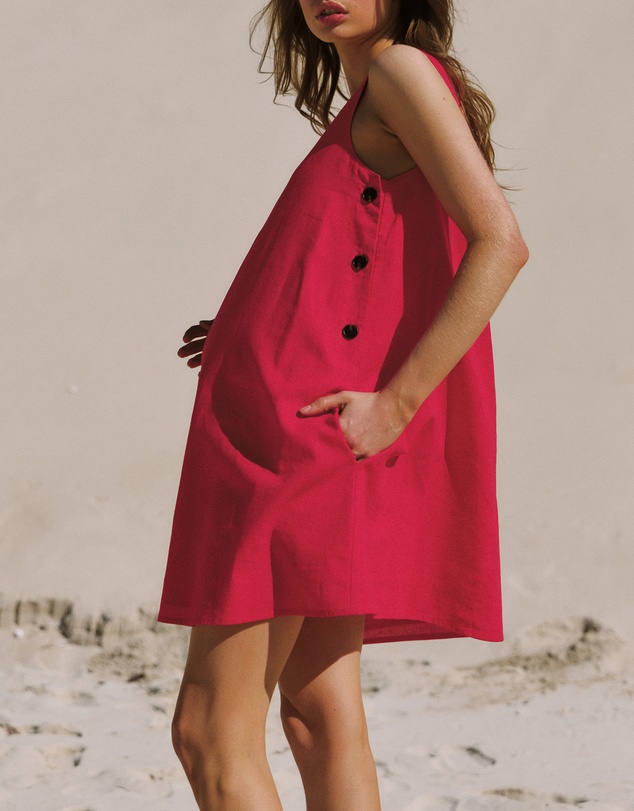 Soon Maternity - Maeve Linen Feeding Dress