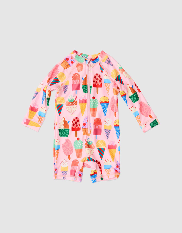Kip&Co - Gelato LS Zip Bathers - Babies
